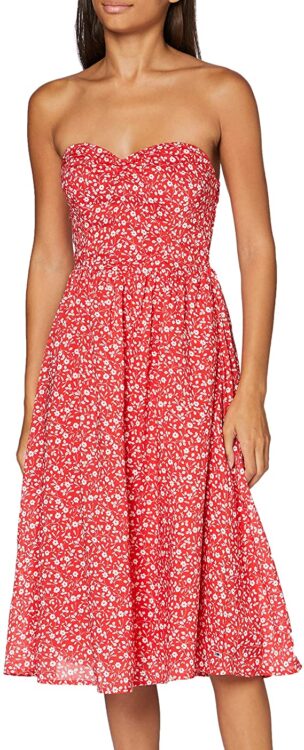 vestido tommy hilfiger mujer de estampado floral rabajado