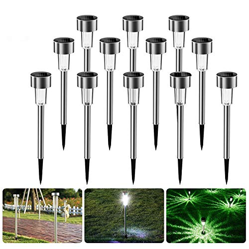 Luces solares Jardín, Nasharia 12 Pcs IP65