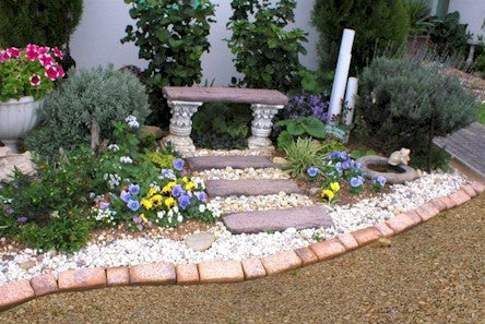 piedra natural-jardín mediterráneo