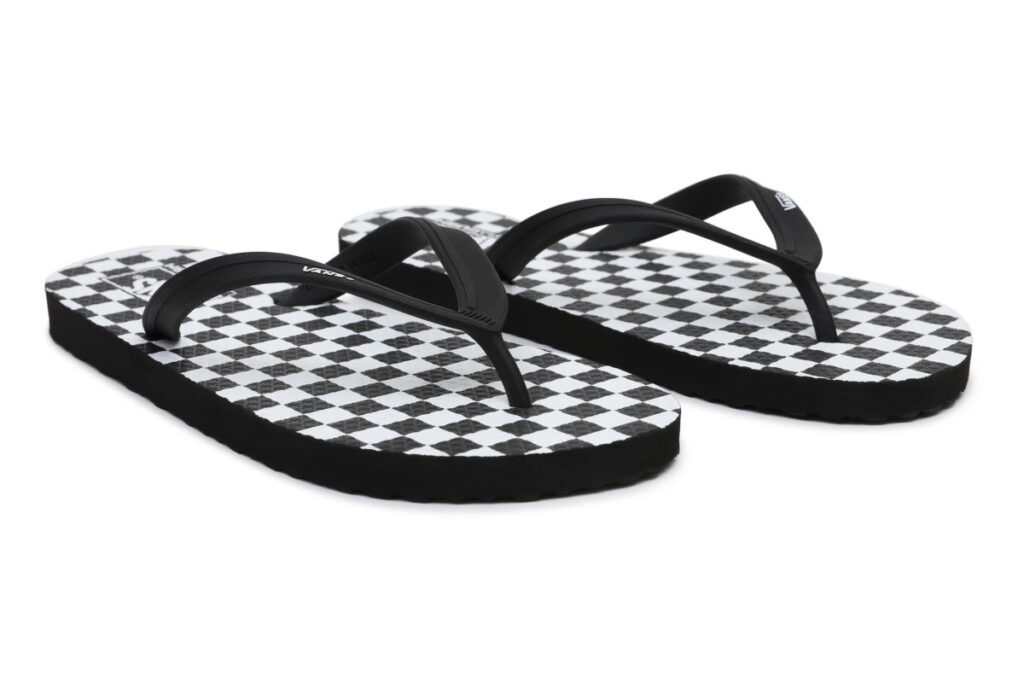 chanclas blanco y negro de vans