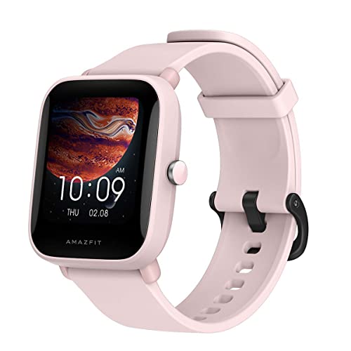 Amazfit Bip U Pro Smartwatch Reloj Inteligente con GPS Incorporado 60+ Modos Deportivos 5 ATM Fitness Tracker Oxígeno en Sangre Frecuencia cardíaca Monitor de sueño 1.43 Pantalla táctil Rosa