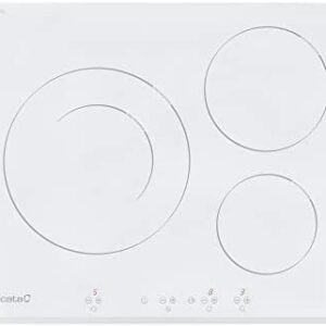 Cata Placa de Inducción, Modelo IB 6030 WH, 3 Zonas de Cocción, 9 Niveles de Potencia, Ancho de 59 cm, Color Blanco