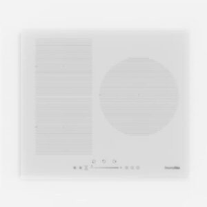 UNIVERSALBLUE | Placa Inducción Flexible 52 cm | 3 Fuegos | Potencia 6500 W | Control Táctil | Temporizador | Función Boost | Color blanco