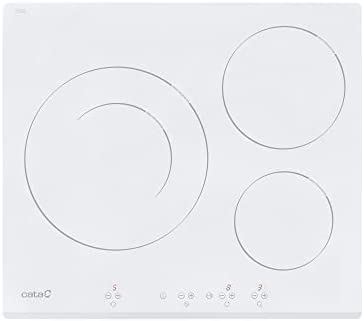 Cata Placa de Inducción, Modelo IB 6030 WH, 3 Zonas de Cocción, 9 Niveles de Potencia, Ancho de 59 cm, Color Blanco