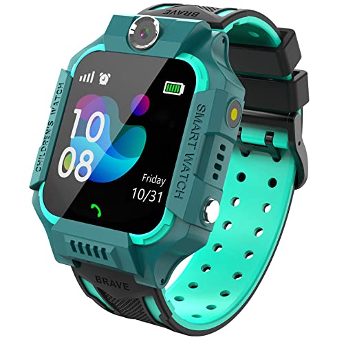 PTHTECHUS Reloj Inteligente Niños, Smartwatch con Llamadas, Pulsera Inteligente Juegos Música Cámara Podómetro Linterna Despertador Calculadora, Estudiantes Niño Niña Regalos de Cumpleanos (Azul)