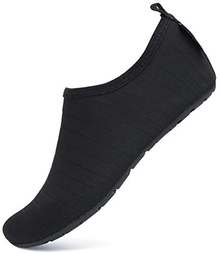 SAGUARO Escarpines Hombre Escarpines Piscina Mujer Secado Rápido Antideslizante Zapatos para Deportes Acuaticos 033 Negro Gr.38/39